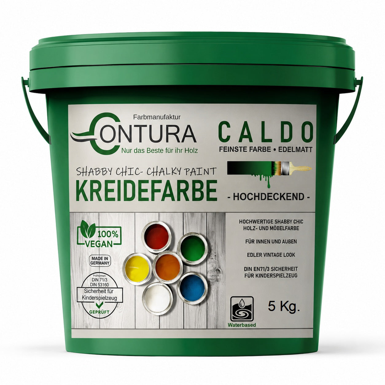 Contura Kreidefarbe Shabby Chic Möbellack Lack Möbel Farbe Holzlack Natur 5Kg.