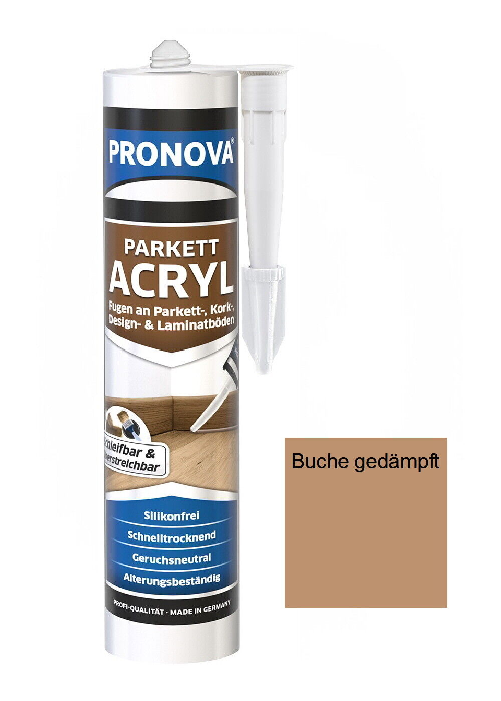 Pronova 300ml. Parkettfugendicht Laminat Holz Fugendichtmasse Holzkitt Möbel Acryl Fugenfüller - Farbmanufaktur Contura Berkemeier - Pronova