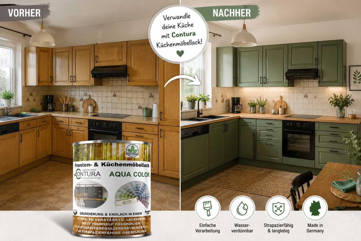 Contura Küchenmöbellack ++Wunschfarbton++ RAL Möbellack SET Möbelfarbe Küchenlack