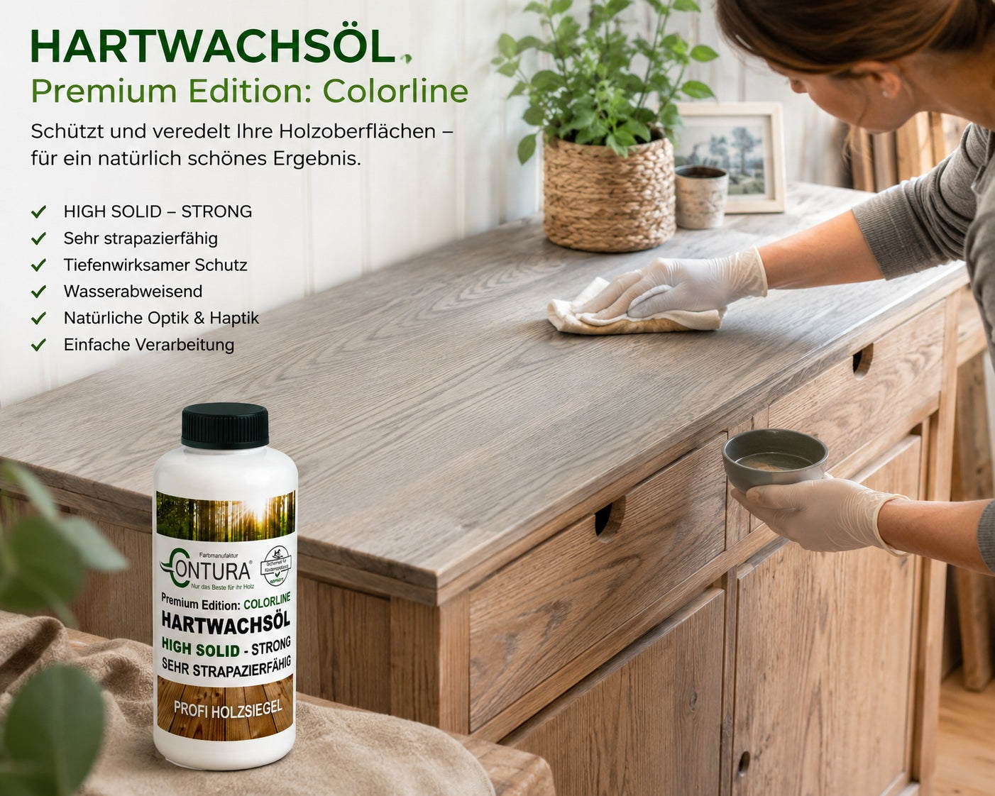 Contura FARBIGES Hartwachsöl Colorline Premium Hartwachs