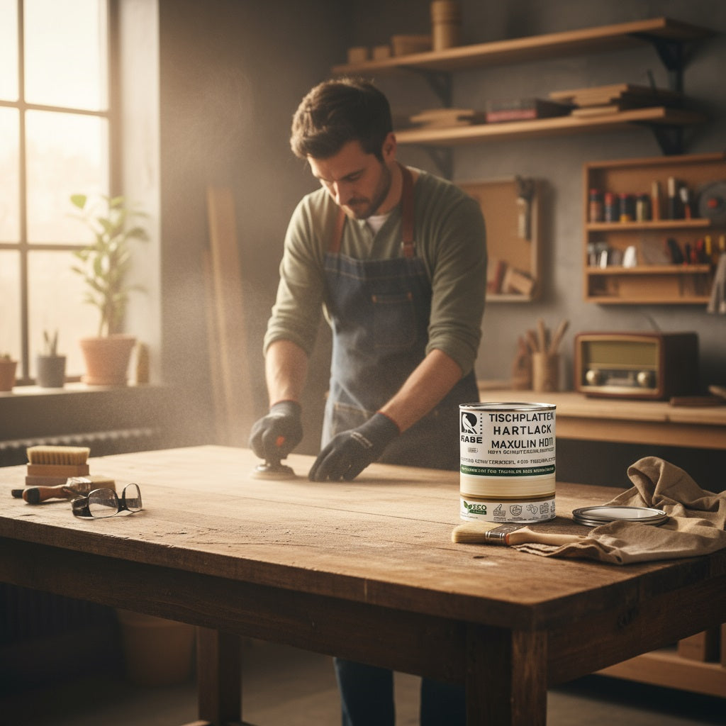 RABE Hartlack für Tischplatten Thekenlack Holzlack farblos Möbel Lack Eiche uvm - Farbmanufaktur Contura Berkemeier - Farben Rabe
