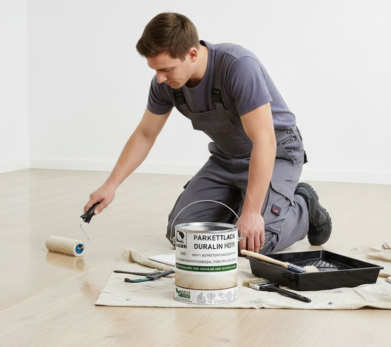 RABE Parkettlack Treppenlack Duralin HD11 Klarlack Hochleistungs Lack 2in1 für Holzboden - Farbmanufaktur Contura Berkemeier - Farbmanufaktur Contura Berkemeier
