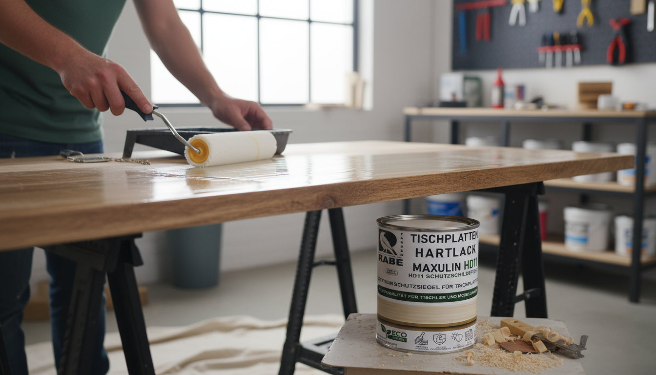 RABE Hartlack für Tischplatten Thekenlack Holzlack farblos Möbel Lack Eiche uvm - Farbmanufaktur Contura Berkemeier - Farben Rabe