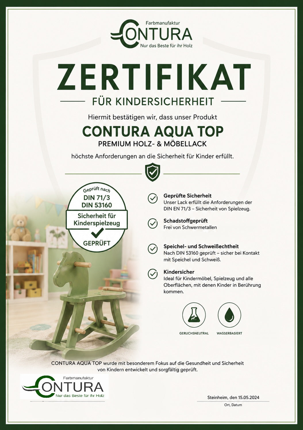750ml. Möbellack Lack für Kinderspielzeug +32 Farbtöne DIN EN71/3 Kindermöbel Holzlack Kinderzimmer