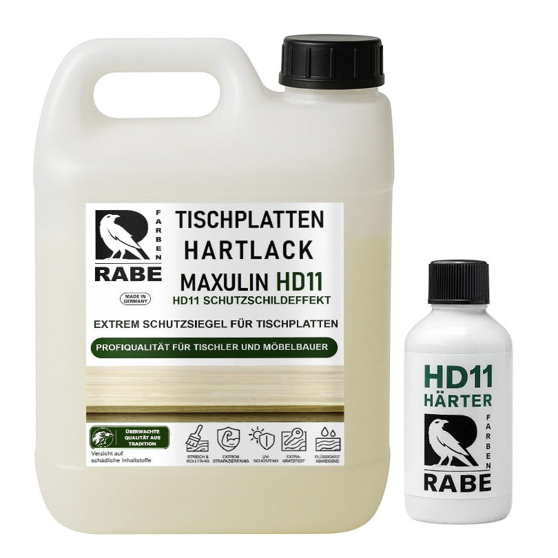 RABE 2K Hartlack für Tischplatten Thekenlack Gastronomie Möbel Holz lack farblos