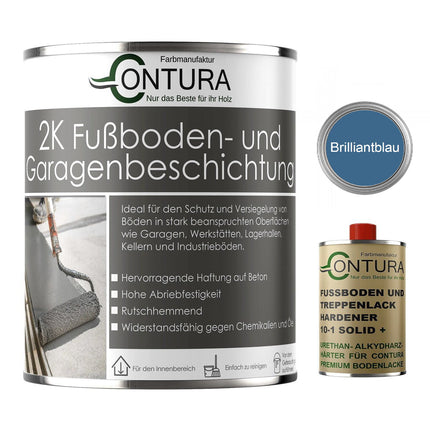 Contura 2K Bodenfarbe SEIDENMATT Betonfarbe Garagenfarbe Kellerboden Fussbodenlack - Farbmanufaktur Contura Berkemeier - Farbmanufaktur Contura Berkemeier