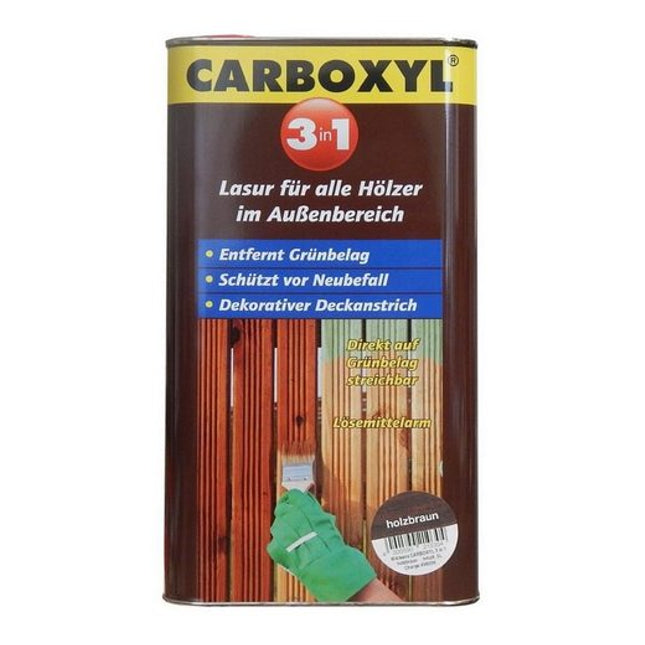 Carboxyl 3 in1 Lasur für Außen Holzbraun 5 Liter - Farbmanufaktur Contura Berkemeier - Wilckens