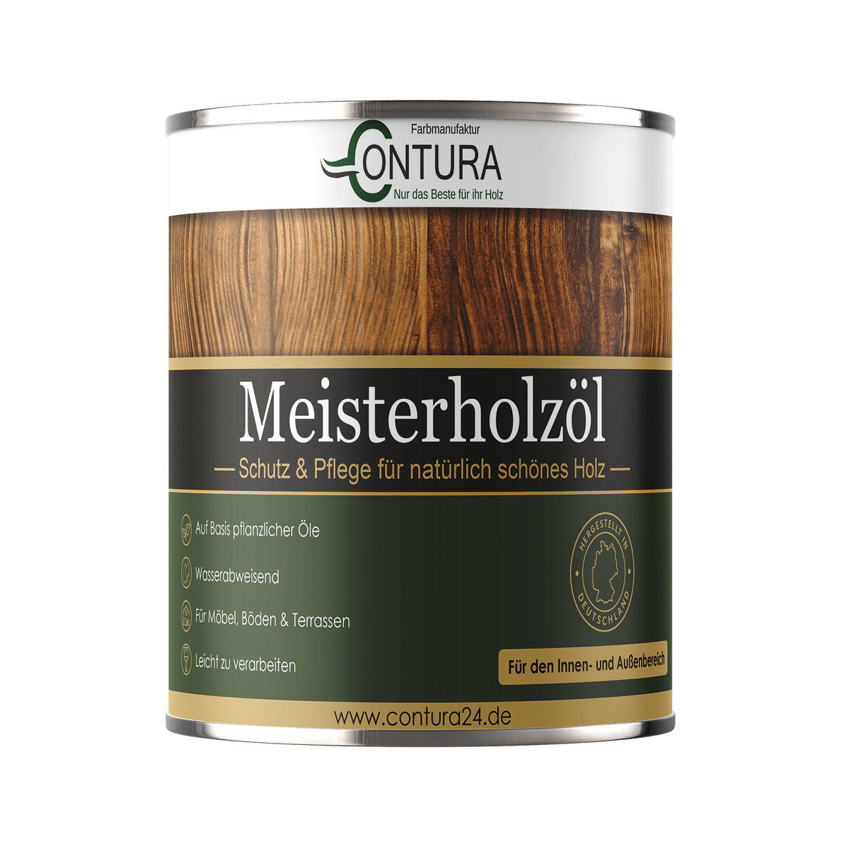 Contura Meisterholzöl Holzöl Hartöl Leinöl Holzschutz für Holz Öl Möbel Natur Pflegeöl