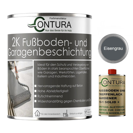 Contura 2K Bodenfarbe SEIDENMATT Betonfarbe Garagenfarbe Kellerboden Fussbodenlack - Farbmanufaktur Contura Berkemeier - Farbmanufaktur Contura Berkemeier