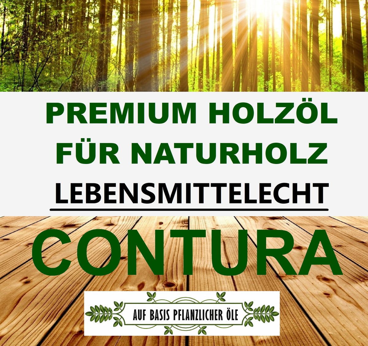 Contura 1L Holzöl Naturholz- Holzschutz PREMIUM Lebensmittelecht Möbel Tisch Pflegeöl