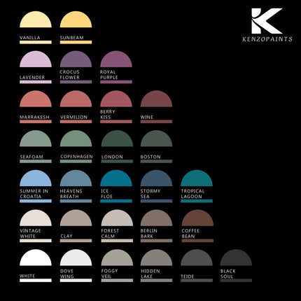 Kenzopaints Wandfarbe Innenwandfarbe Designfarbe - 750ml