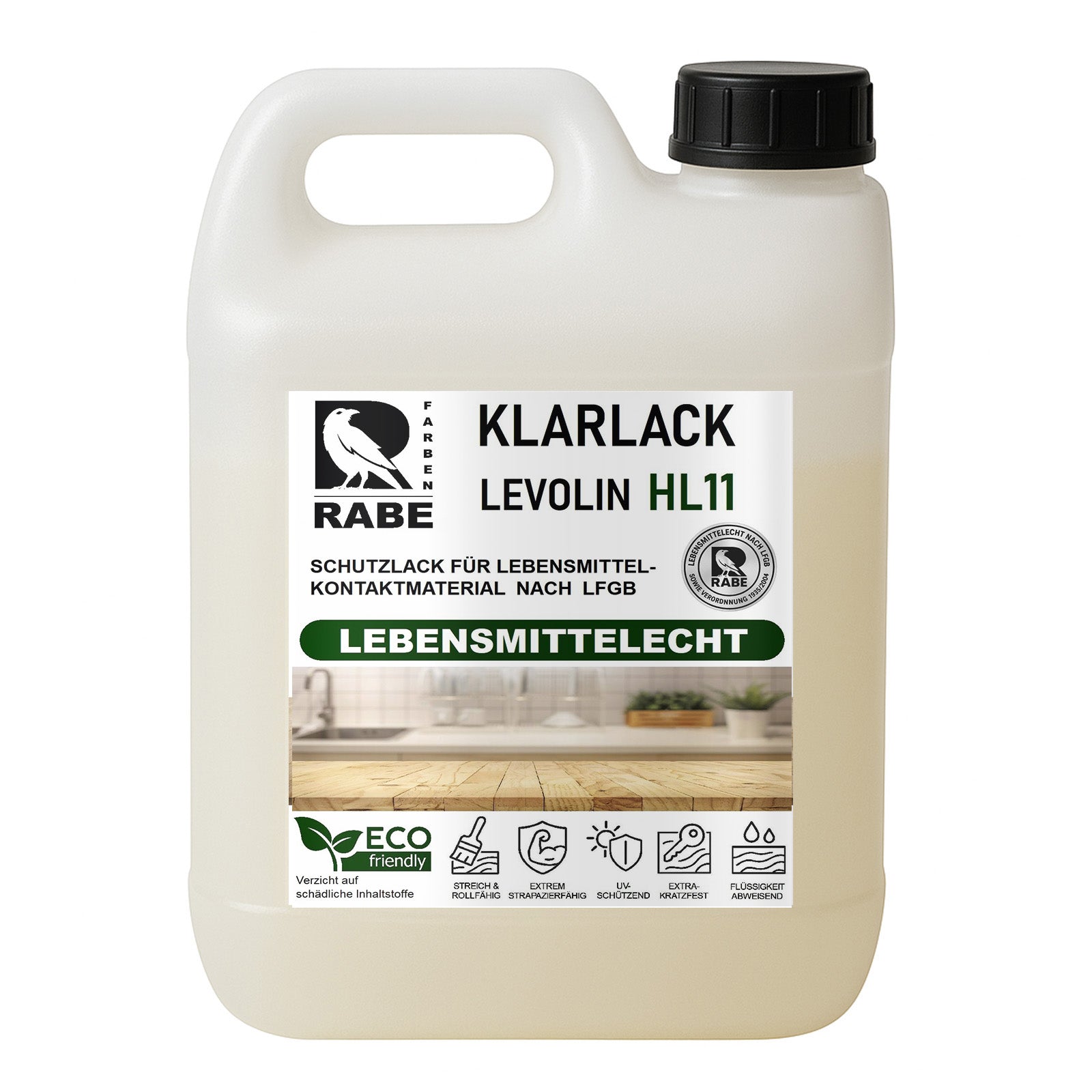 RABE Klarlack Matt Lebensmittelecht LFGB + 1935/2004 Versiegelung Möbellack Holz - Farbmanufaktur Contura Berkemeier - Farben Rabe