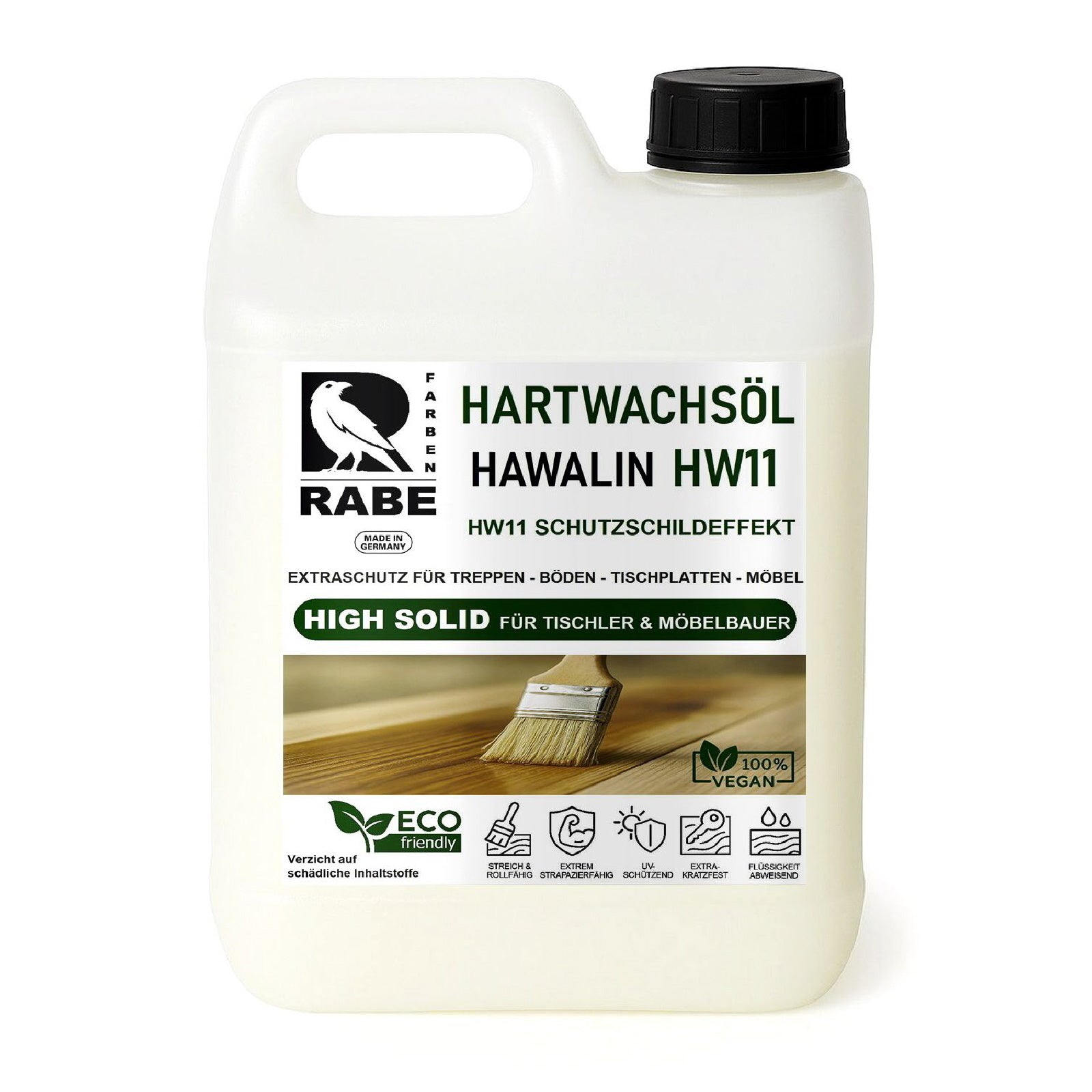 RABE Hartwachsöl High Solid LEICHT WEISS seidenmatt Parkett Möbel Treppen Holzöl - Farbmanufaktur Contura Berkemeier - Farben Rabe