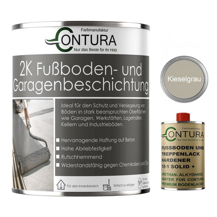 Contura 2K Bodenfarbe SEIDENMATT Betonfarbe Garagenfarbe Kellerboden Fussbodenlack - Farbmanufaktur Contura Berkemeier - Farbmanufaktur Contura Berkemeier