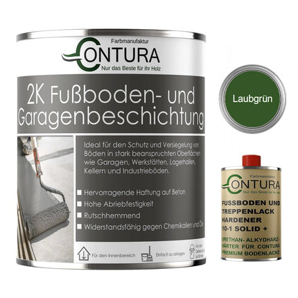 Contura 2K Bodenfarbe SEIDENMATT Betonfarbe Garagenfarbe Kellerboden Fussbodenlack - Farbmanufaktur Contura Berkemeier - Farbmanufaktur Contura Berkemeier