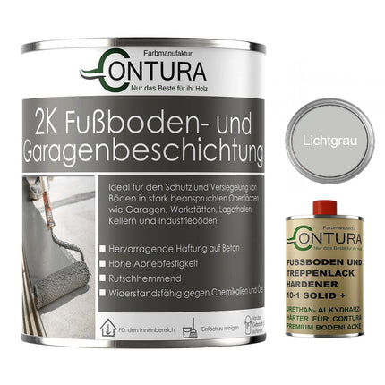 Contura 2K Bodenfarbe SEIDENMATT Betonfarbe Garagenfarbe Kellerboden Fussbodenlack - Farbmanufaktur Contura Berkemeier - Farbmanufaktur Contura Berkemeier