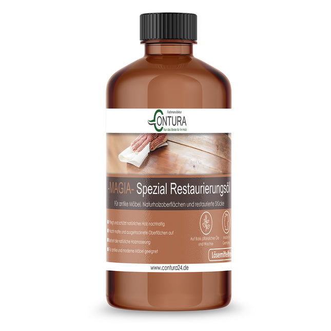 Contura Premium Möbelöl Möbelpflege Spezial Restaurierungsöl Magia Fleckenentferner - Farbmanufaktur Contura Berkemeier - Farbmanufaktur Contura Berkemeier
