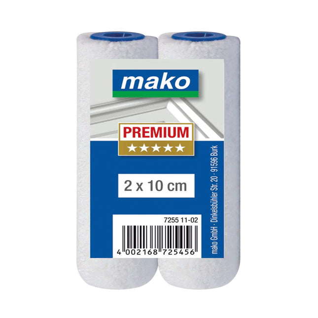 Mako Premium Ersatzwalzen 2x10cm Ersatzrolle - Farbmanufaktur Contura Berkemeier - Mako