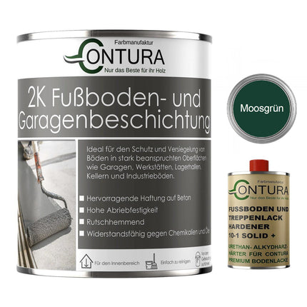 Contura 2K Bodenfarbe SEIDENMATT Betonfarbe Garagenfarbe Kellerboden Fussbodenlack - Farbmanufaktur Contura Berkemeier - Farbmanufaktur Contura Berkemeier