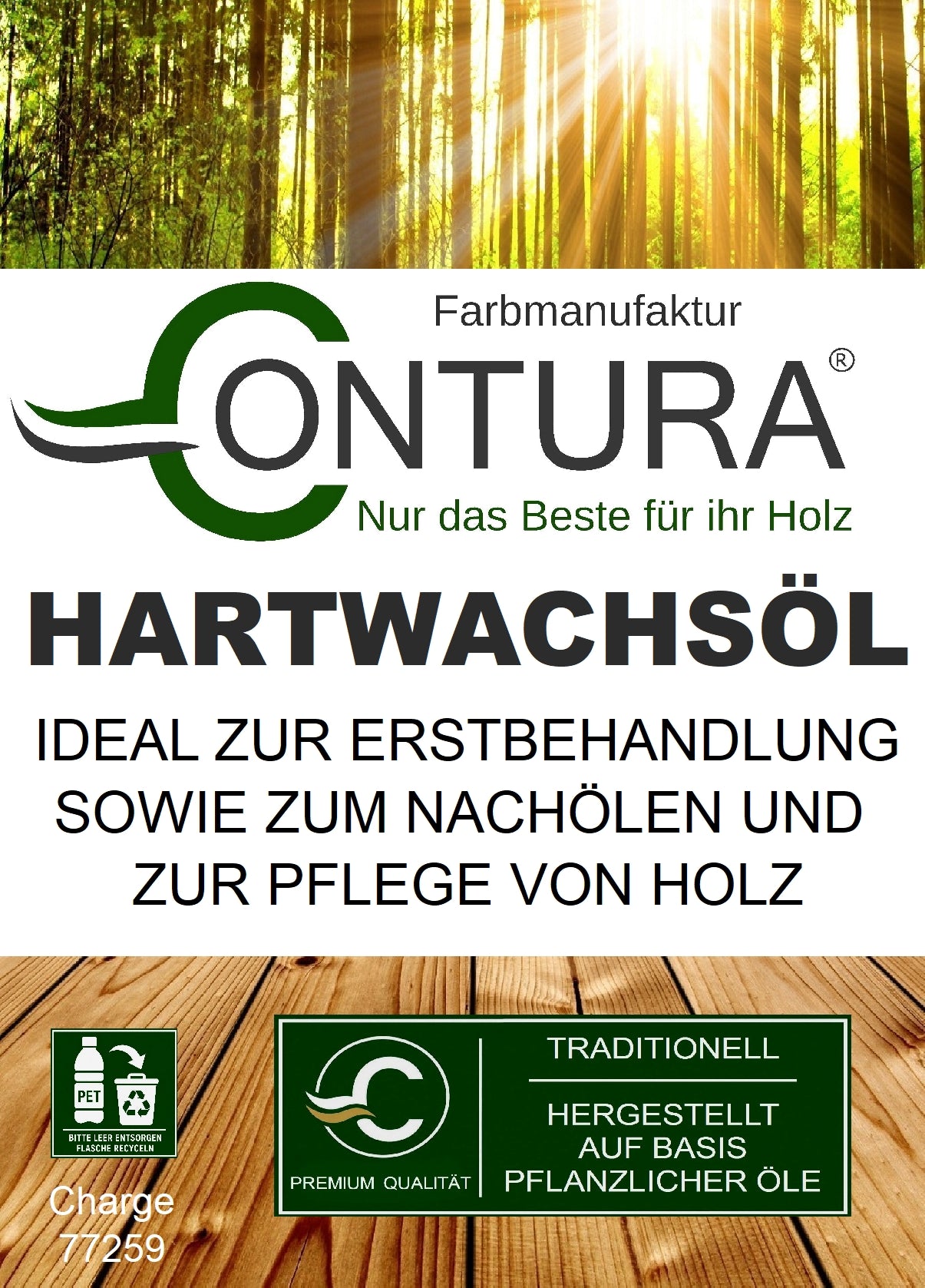 Contura Hartwachsöl Möbelöl Holzöl Hartwachs Holz Pflegeöl Wachsöl farblos