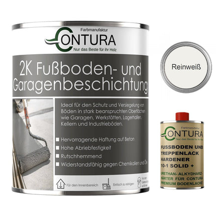 Contura 2K Bodenfarbe SEIDENMATT Betonfarbe Garagenfarbe Kellerboden Fussbodenlack - Farbmanufaktur Contura Berkemeier - Farbmanufaktur Contura Berkemeier