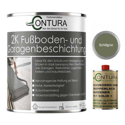 Contura 2K Bodenfarbe SEIDENMATT Betonfarbe Garagenfarbe Kellerboden Fussbodenlack - Farbmanufaktur Contura Berkemeier - Farbmanufaktur Contura Berkemeier