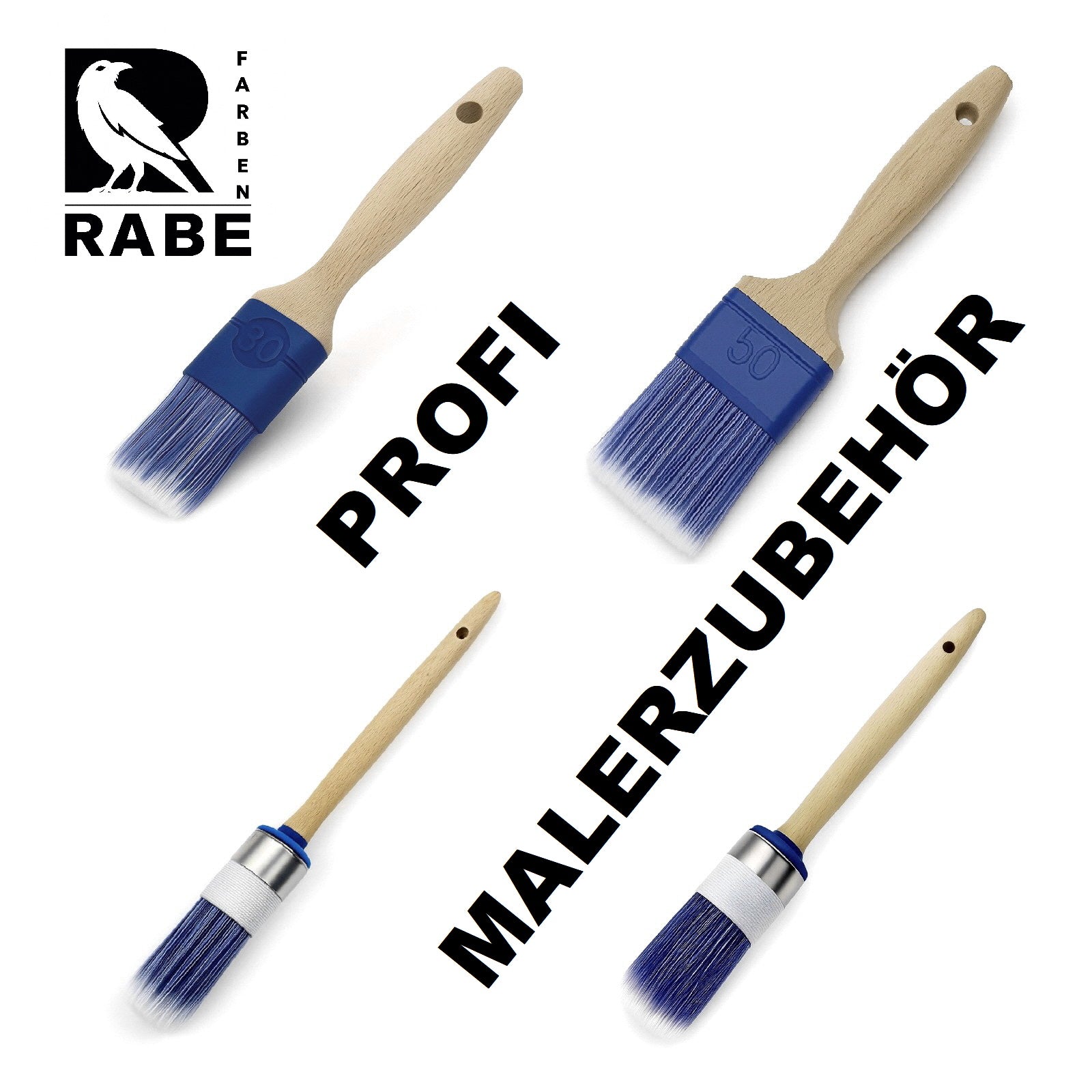 Profi Flachpinsel für Acryl- und Wasserlack Lackierpinsel Lasurpinsel - Farbmanufaktur Contura Berkemeier - Farben Rabe