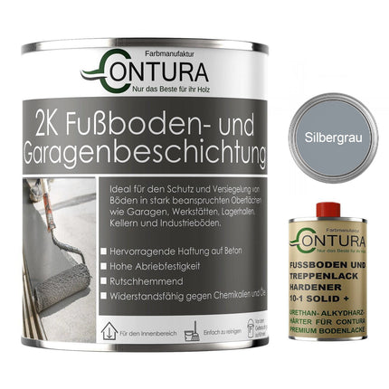 Contura 2K Bodenfarbe SEIDENMATT Betonfarbe Garagenfarbe Kellerboden Fussbodenlack - Farbmanufaktur Contura Berkemeier - Farbmanufaktur Contura Berkemeier