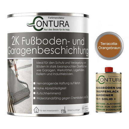 Contura 2K Bodenfarbe SEIDENMATT Betonfarbe Garagenfarbe Kellerboden Fussbodenlack - Farbmanufaktur Contura Berkemeier - Farbmanufaktur Contura Berkemeier