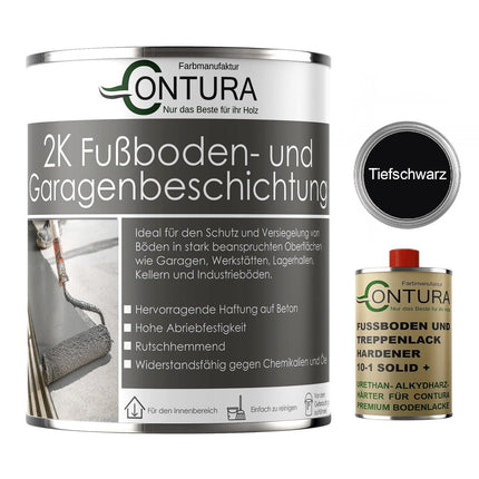 Contura 2K Bodenfarbe SEIDENMATT Betonfarbe Garagenfarbe Kellerboden Fussbodenlack - Farbmanufaktur Contura Berkemeier - Farbmanufaktur Contura Berkemeier