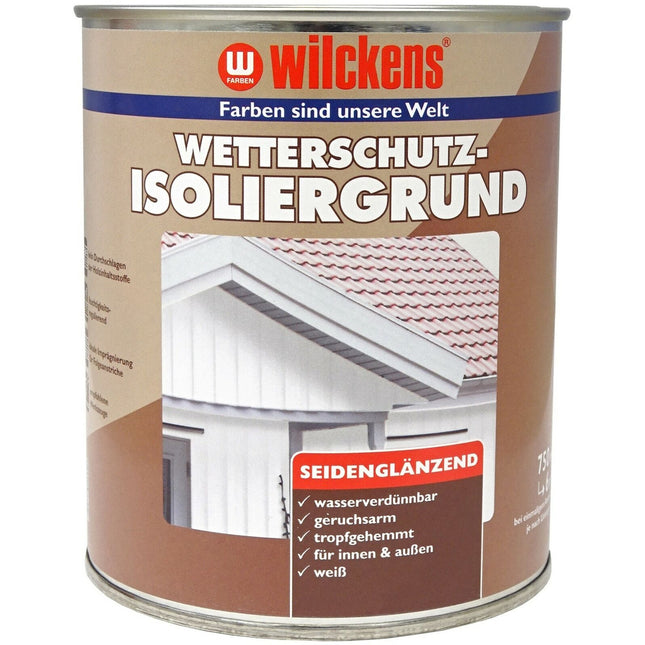 Wilckens Wetterschutz Weiss Isoliergrund 750ml. Seidenglänzend - Farbmanufaktur Contura Berkemeier - Wilckens