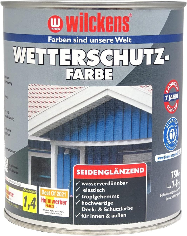 Wilckens Wetterschutzfarbe 750ml. Seidenglänzend - Farbmanufaktur Contura Berkemeier - Wilckens