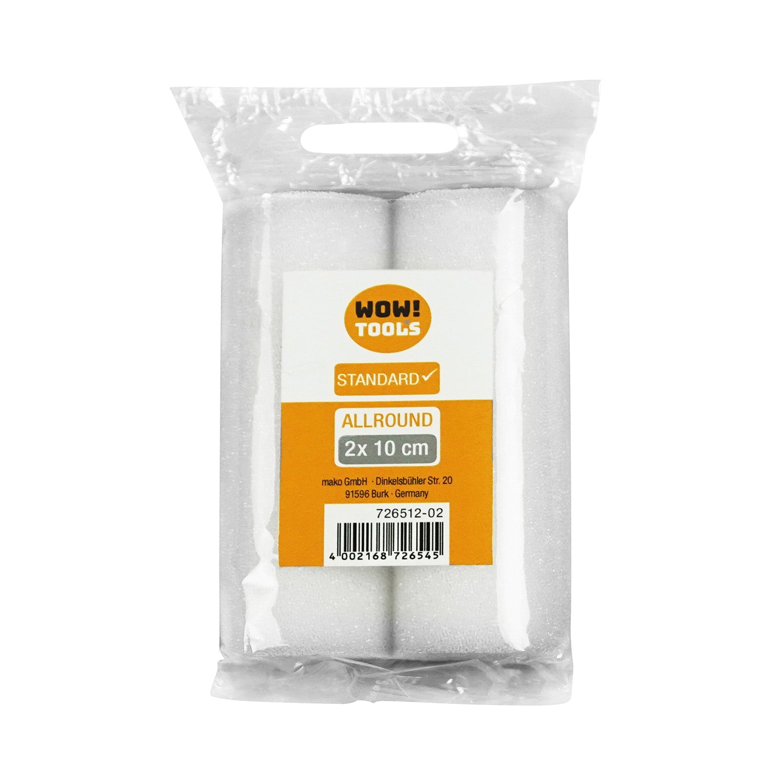 Wow Tools Standard Allround Lack Ersatzwalzen 2x10cm - Farbmanufaktur Contura Berkemeier - Mako