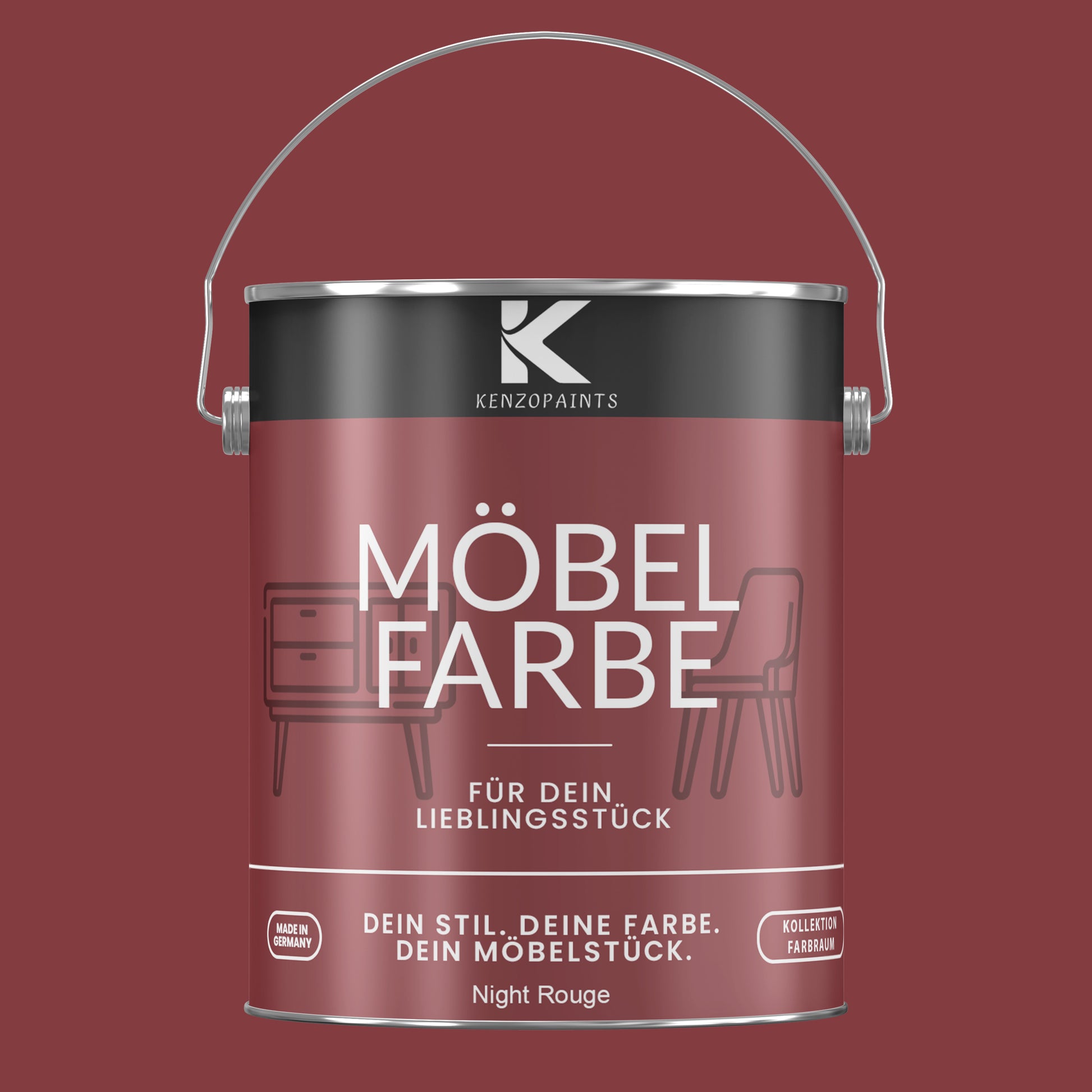 Kenzopaints Möbelfarbe Möbellack Buntlack Farbraum - 2,5Liter - Farbmanufaktur Contura Berkemeier - Farbmanufaktur Contura Berkemeier