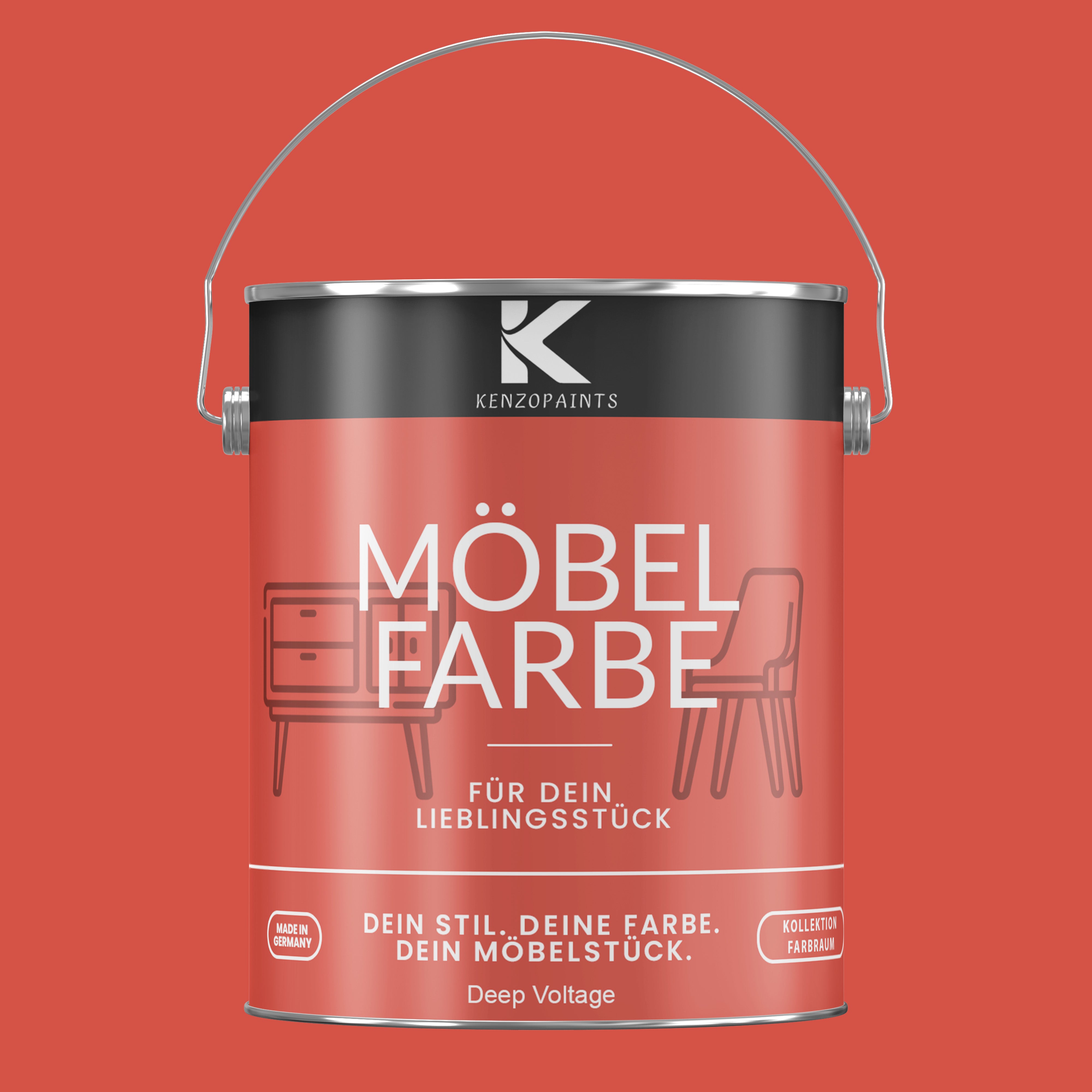 Kenzopaints Möbelfarbe Möbellack Buntlack Farbraum - 2,5Liter - Farbmanufaktur Contura Berkemeier - Farbmanufaktur Contura Berkemeier