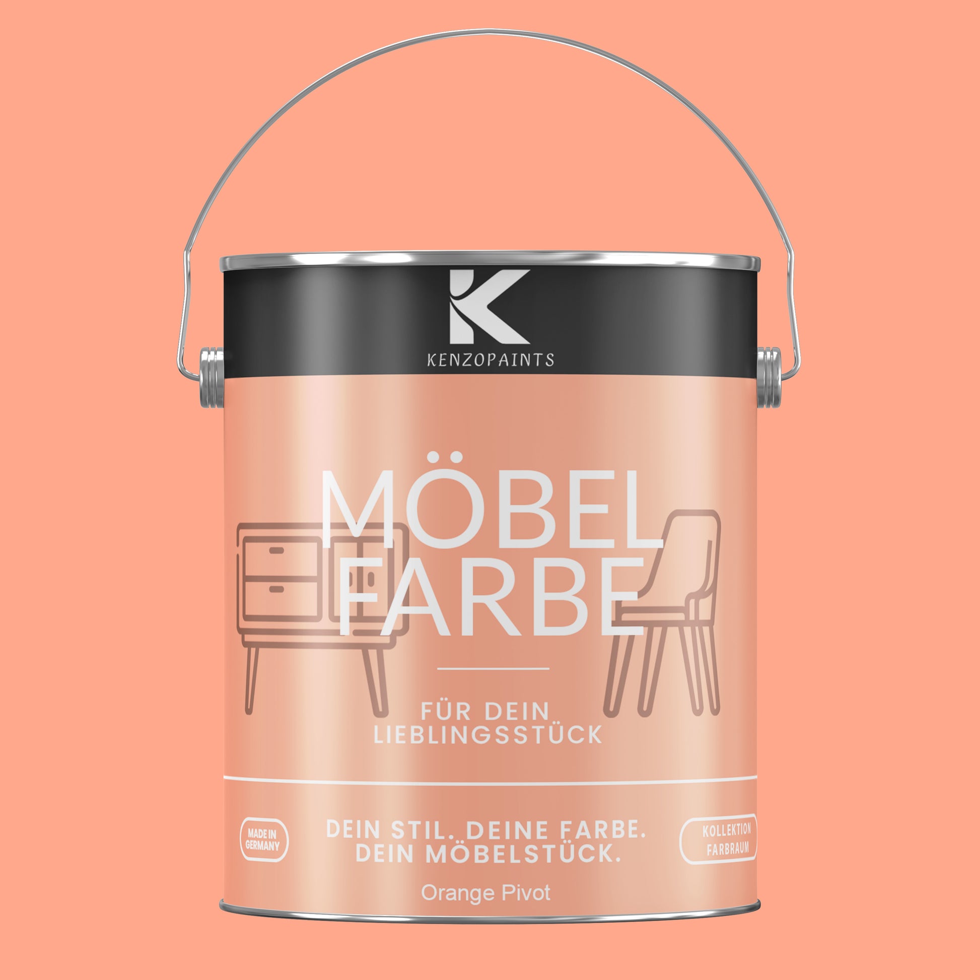Kenzopaints Möbelfarbe Möbellack Buntlack Farbraum - 2,5Liter - Farbmanufaktur Contura Berkemeier - Farbmanufaktur Contura Berkemeier