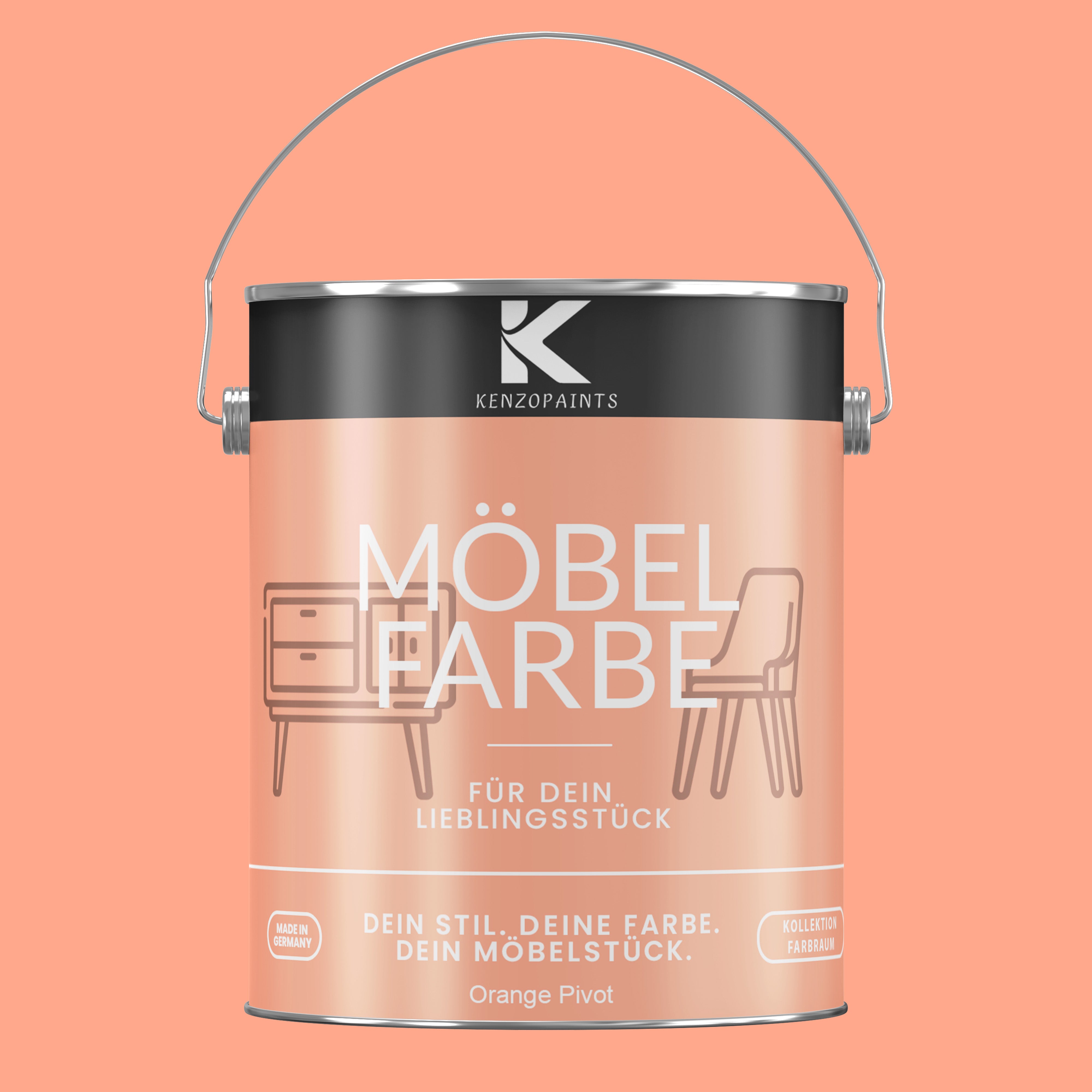 Kenzopaints Möbelfarbe Möbellack Buntlack Farbraum - 2,5Liter - Farbmanufaktur Contura Berkemeier - Farbmanufaktur Contura Berkemeier