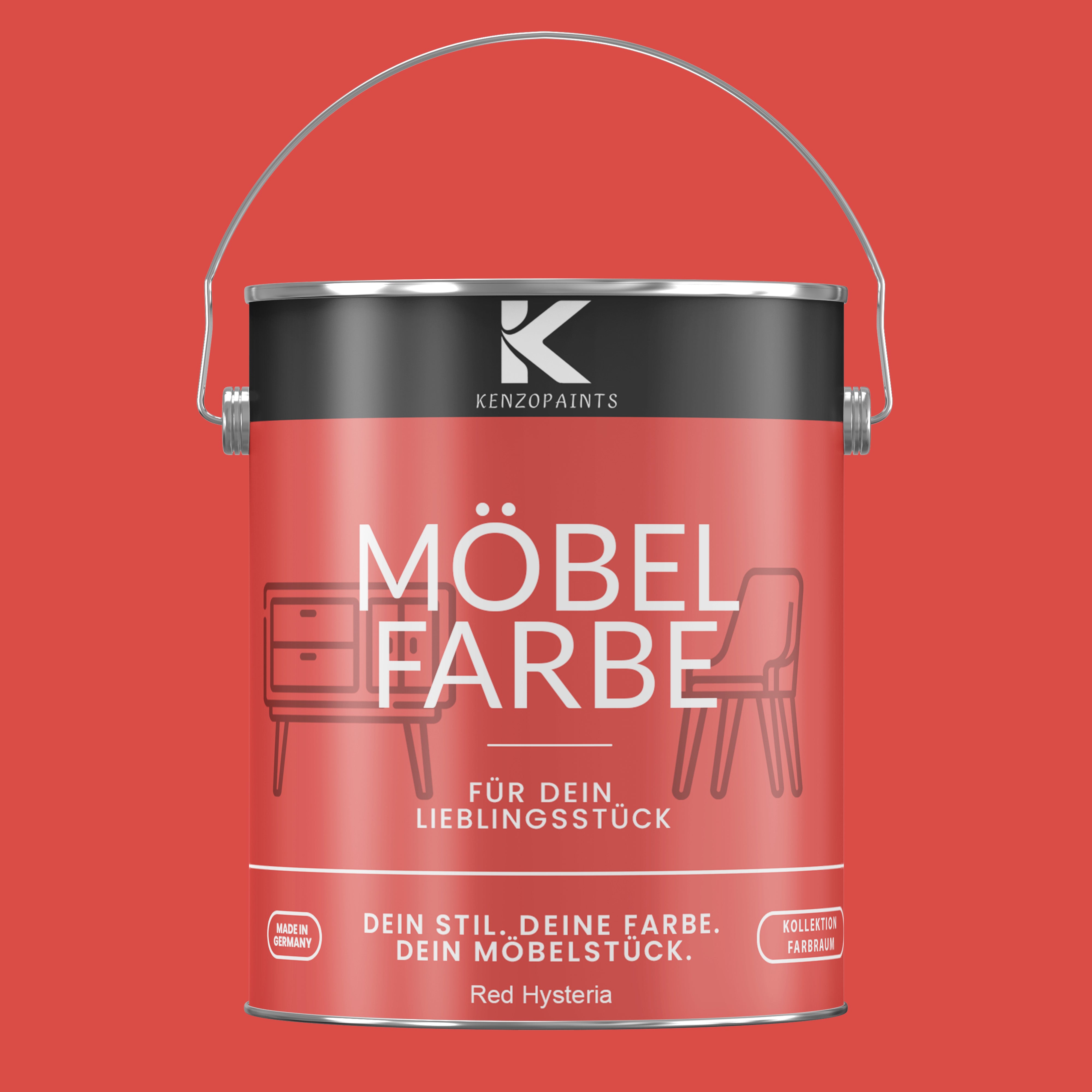 Kenzopaints Möbelfarbe Möbellack Buntlack Farbraum - 2,5Liter - Farbmanufaktur Contura Berkemeier - Farbmanufaktur Contura Berkemeier