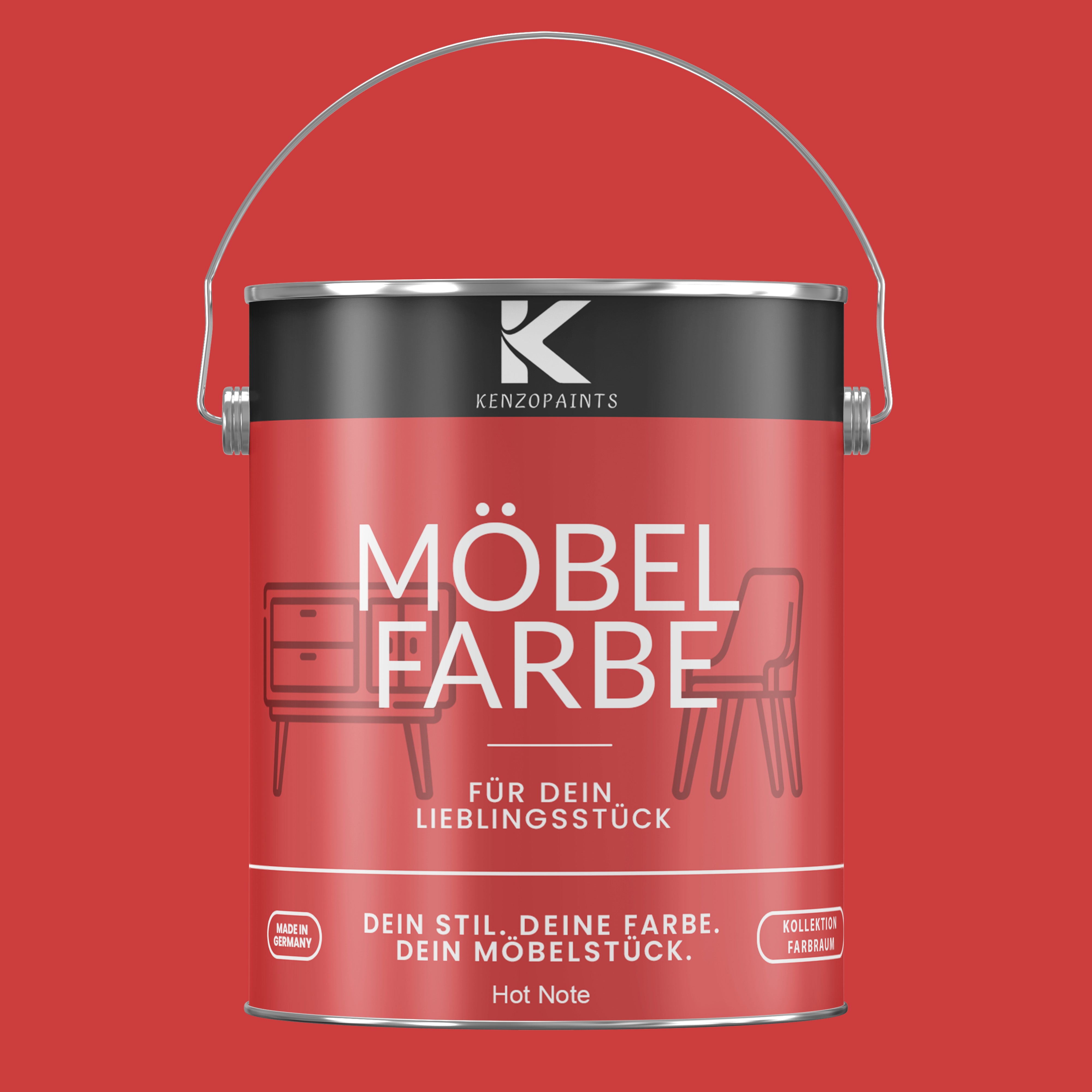 Kenzopaints Möbelfarbe Möbellack Buntlack Farbraum - 2,5Liter - Farbmanufaktur Contura Berkemeier - Farbmanufaktur Contura Berkemeier
