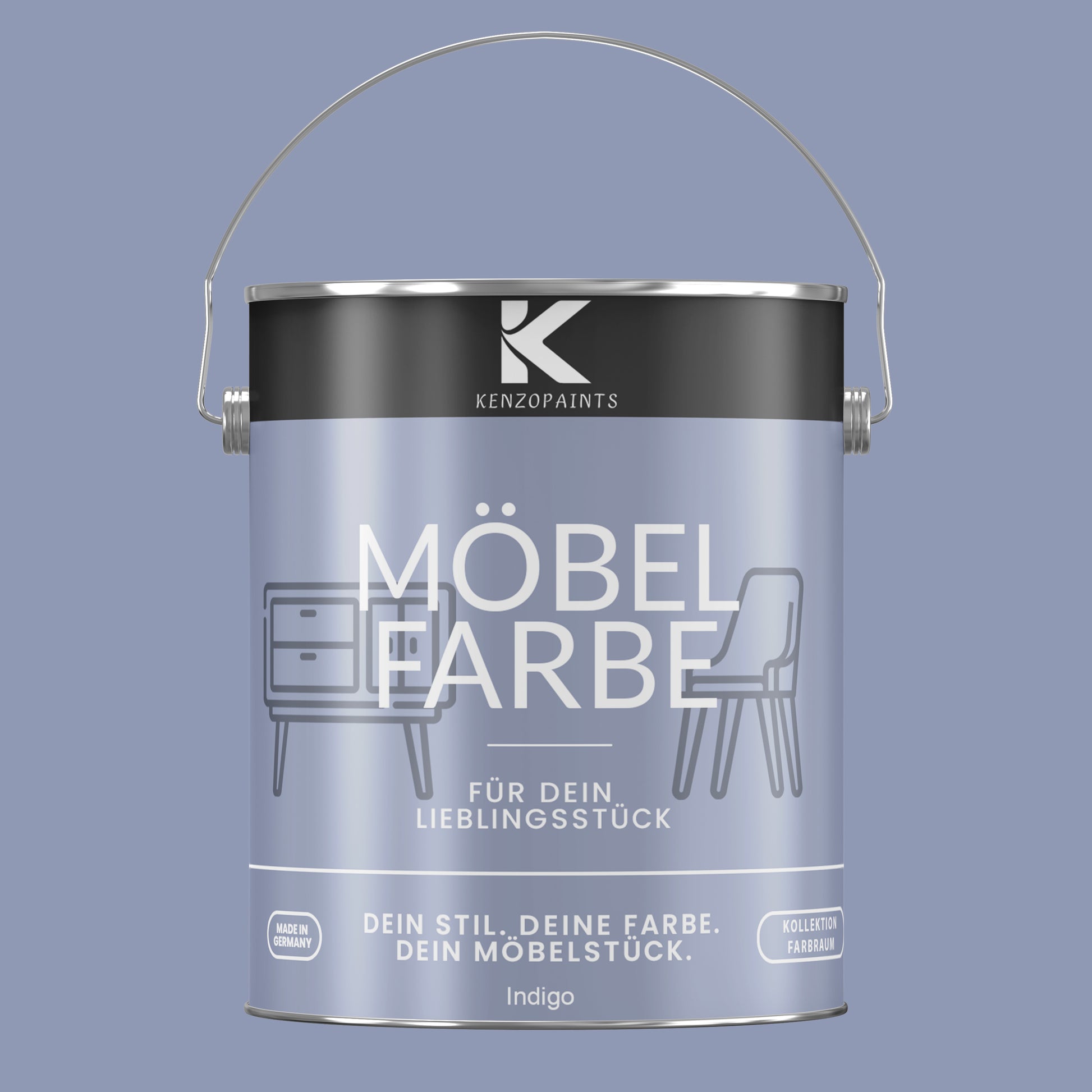 Kenzopaints Möbelfarbe Möbellack Buntlack Farbraum - 2,5Liter - Farbmanufaktur Contura Berkemeier - Farbmanufaktur Contura Berkemeier