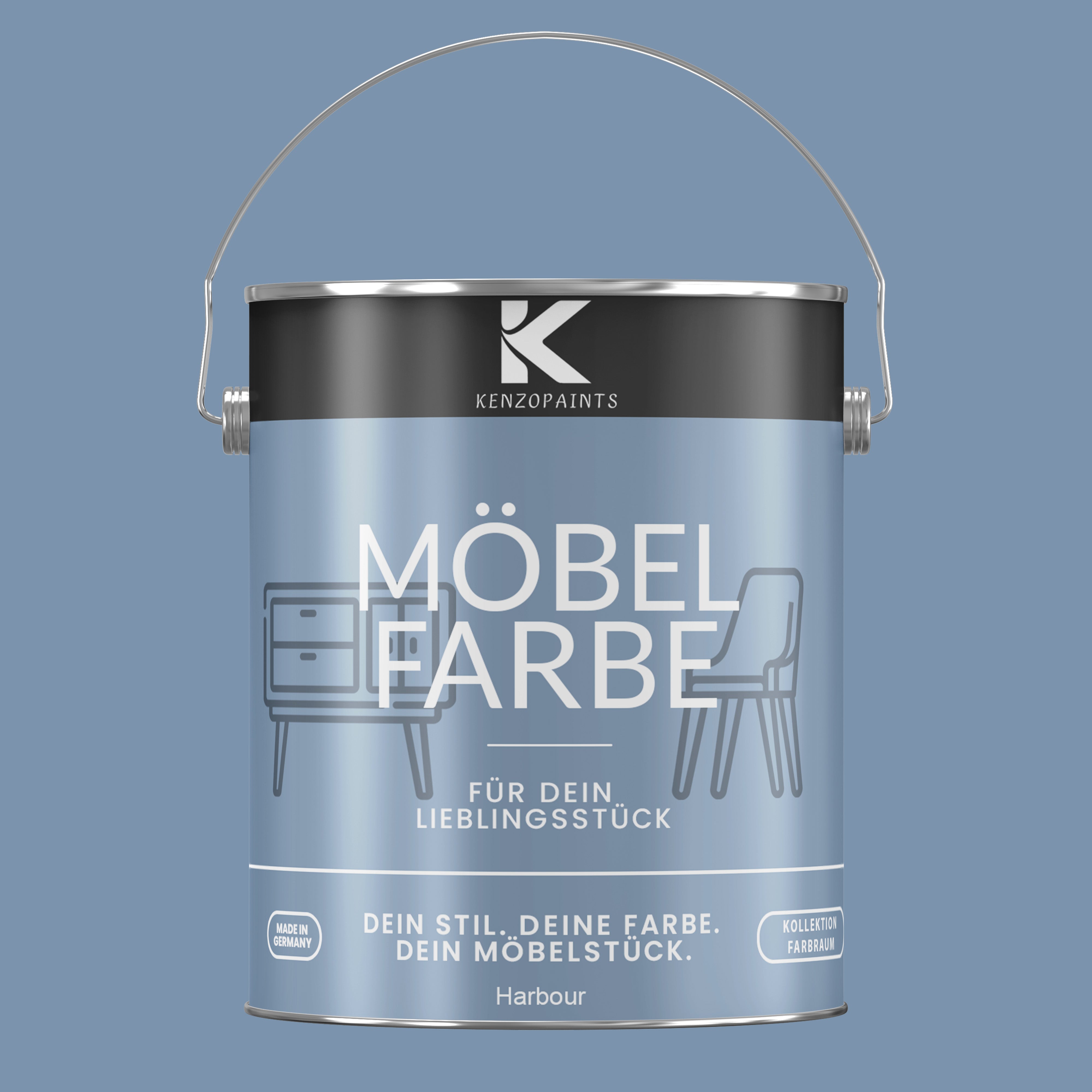 Kenzopaints Möbelfarbe Möbellack Buntlack Farbraum - 2,5Liter - Farbmanufaktur Contura Berkemeier - Farbmanufaktur Contura Berkemeier