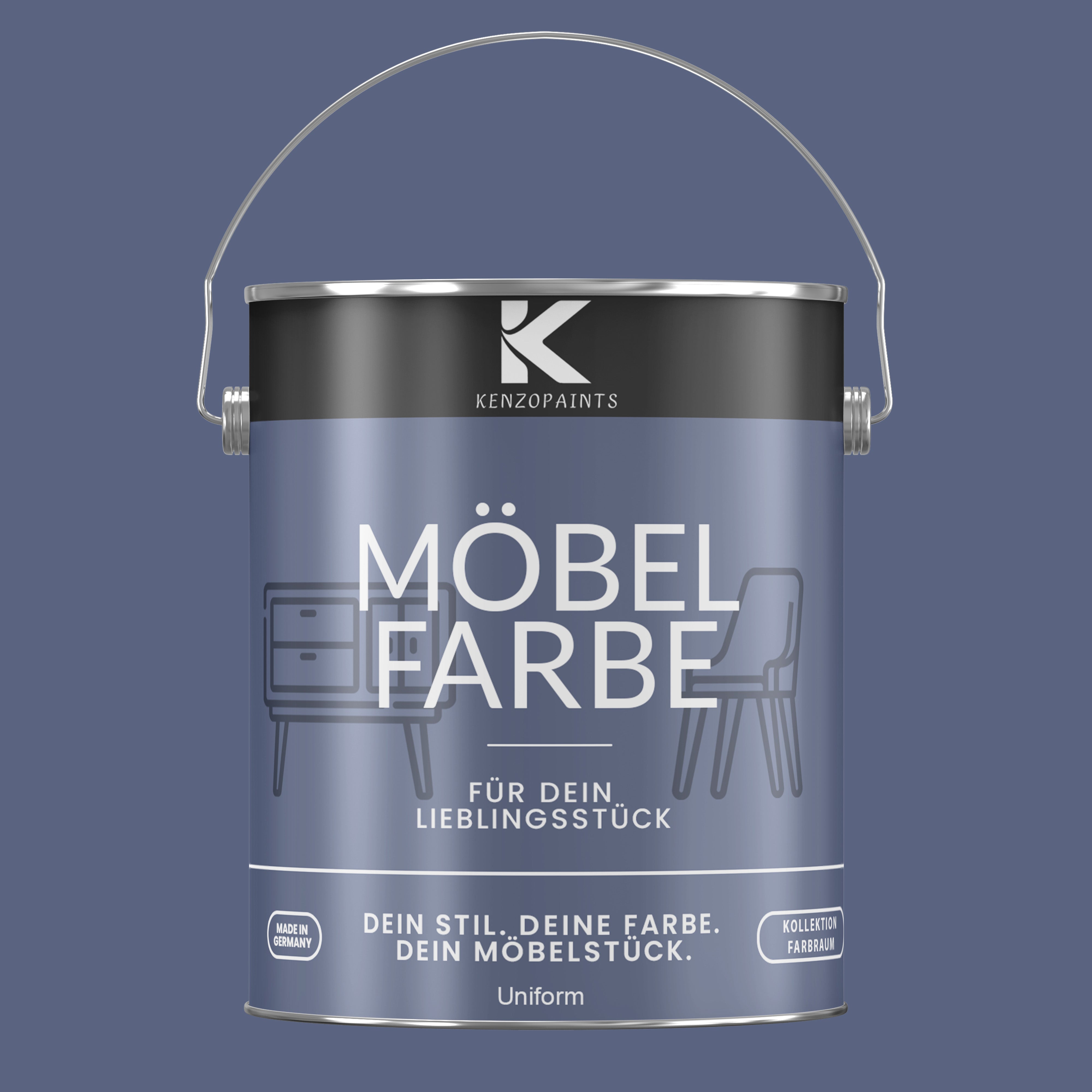 Kenzopaints Möbelfarbe Möbellack Buntlack Farbraum - 2,5Liter - Farbmanufaktur Contura Berkemeier - Farbmanufaktur Contura Berkemeier