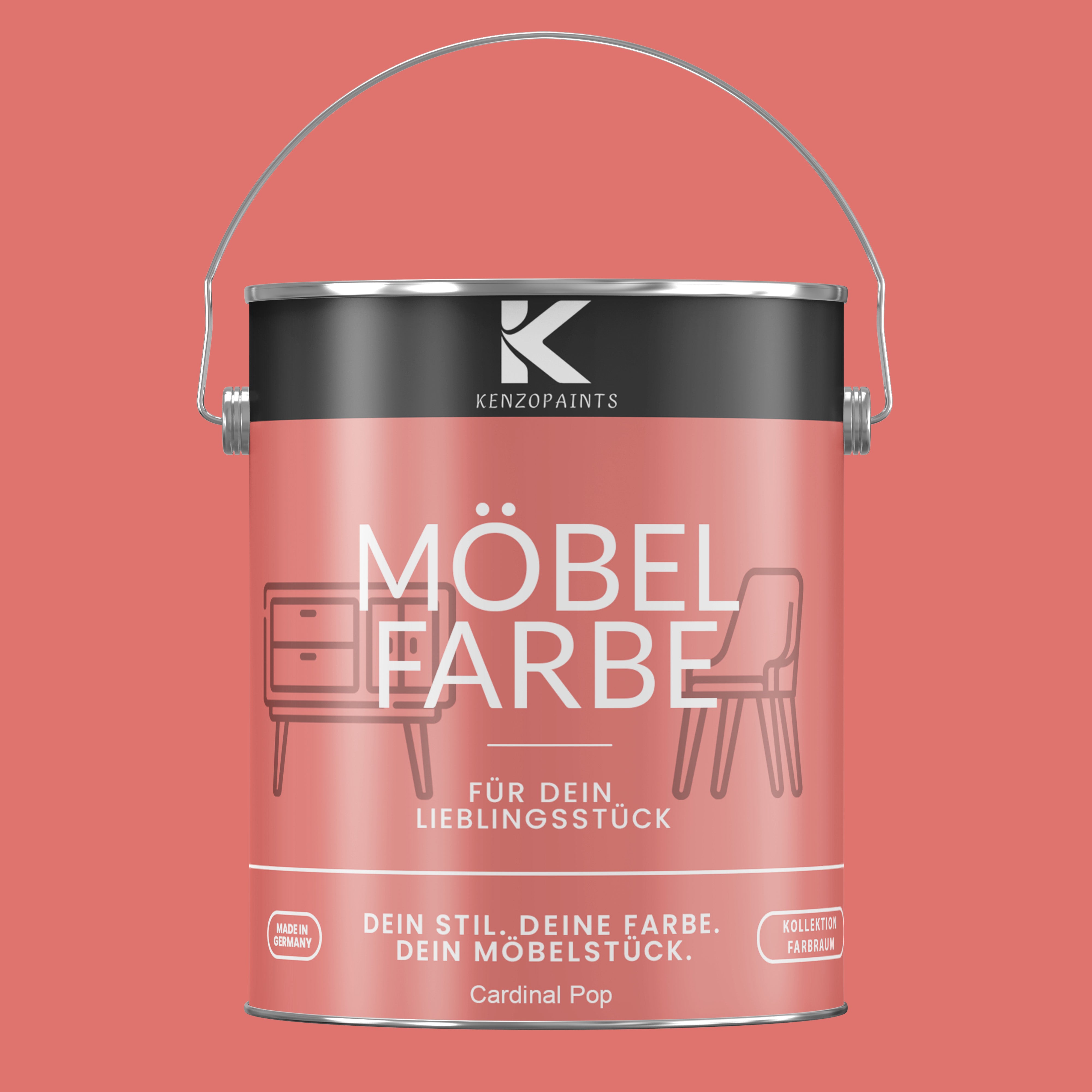 Kenzopaints Möbelfarbe Möbellack Buntlack Farbraum - 2,5Liter - Farbmanufaktur Contura Berkemeier - Farbmanufaktur Contura Berkemeier