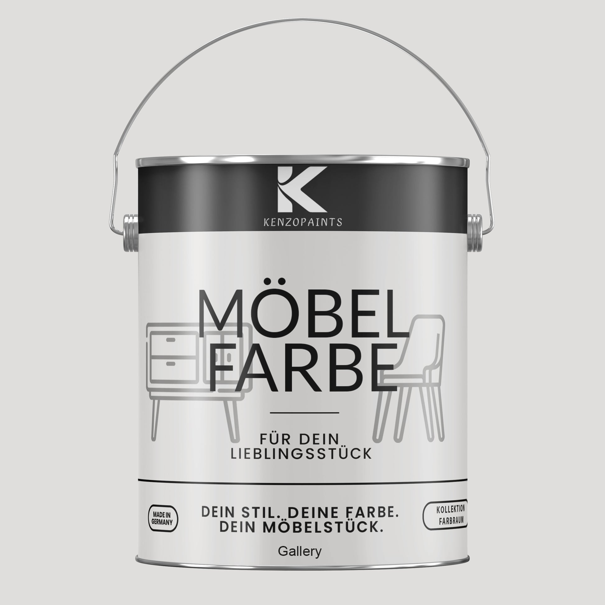 Kenzopaints Möbelfarbe Möbellack Buntlack Farbraum - 2,5Liter - Farbmanufaktur Contura Berkemeier - Farbmanufaktur Contura Berkemeier