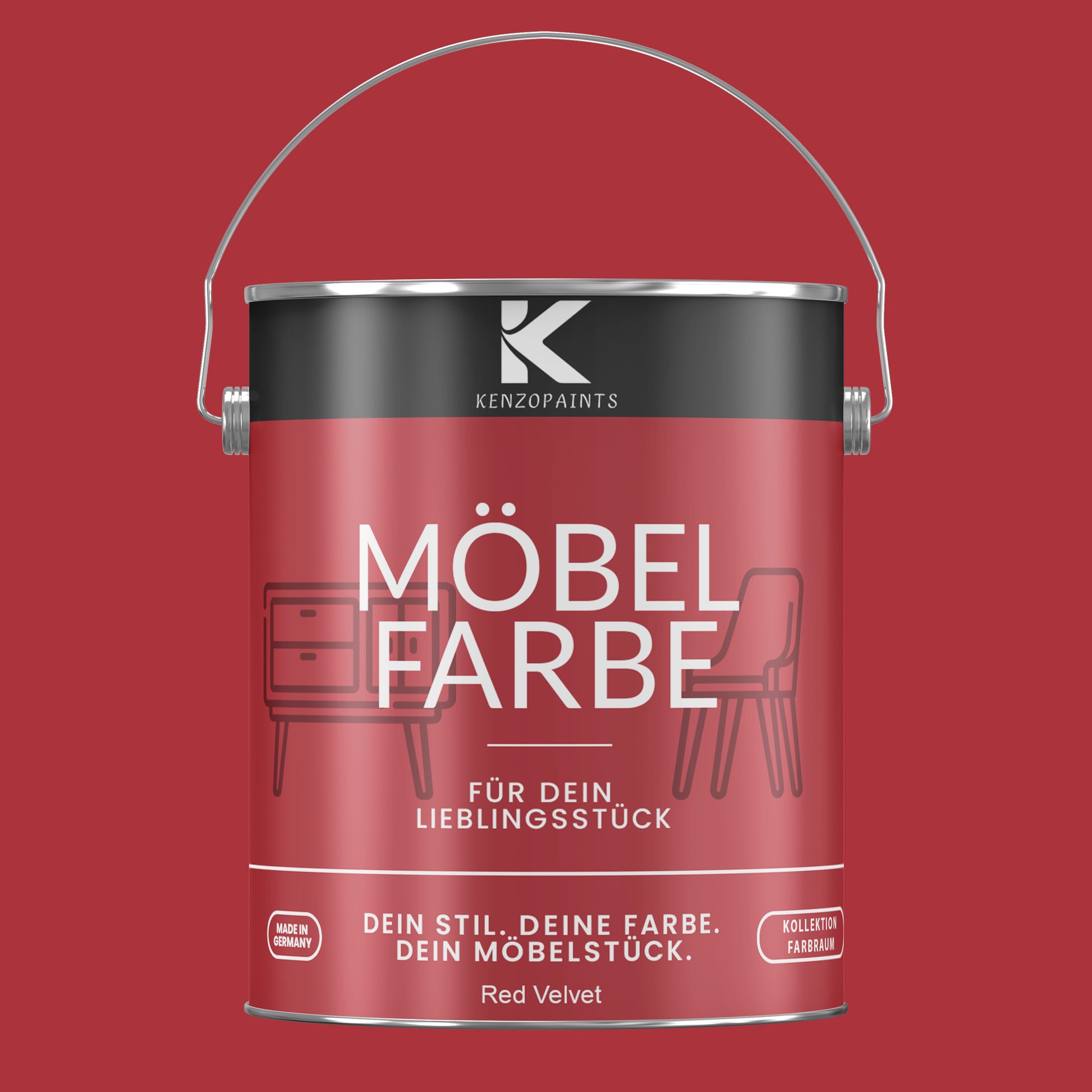 Kenzopaints Möbelfarbe Möbellack Buntlack Farbraum - 2,5Liter - Farbmanufaktur Contura Berkemeier - Farbmanufaktur Contura Berkemeier