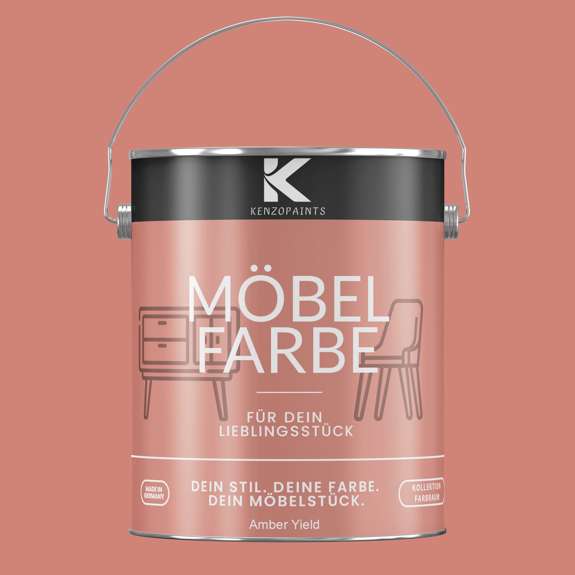 Kenzopaints Möbelfarbe Möbellack Buntlack Farbraum - 2,5Liter - Farbmanufaktur Contura Berkemeier - Farbmanufaktur Contura Berkemeier