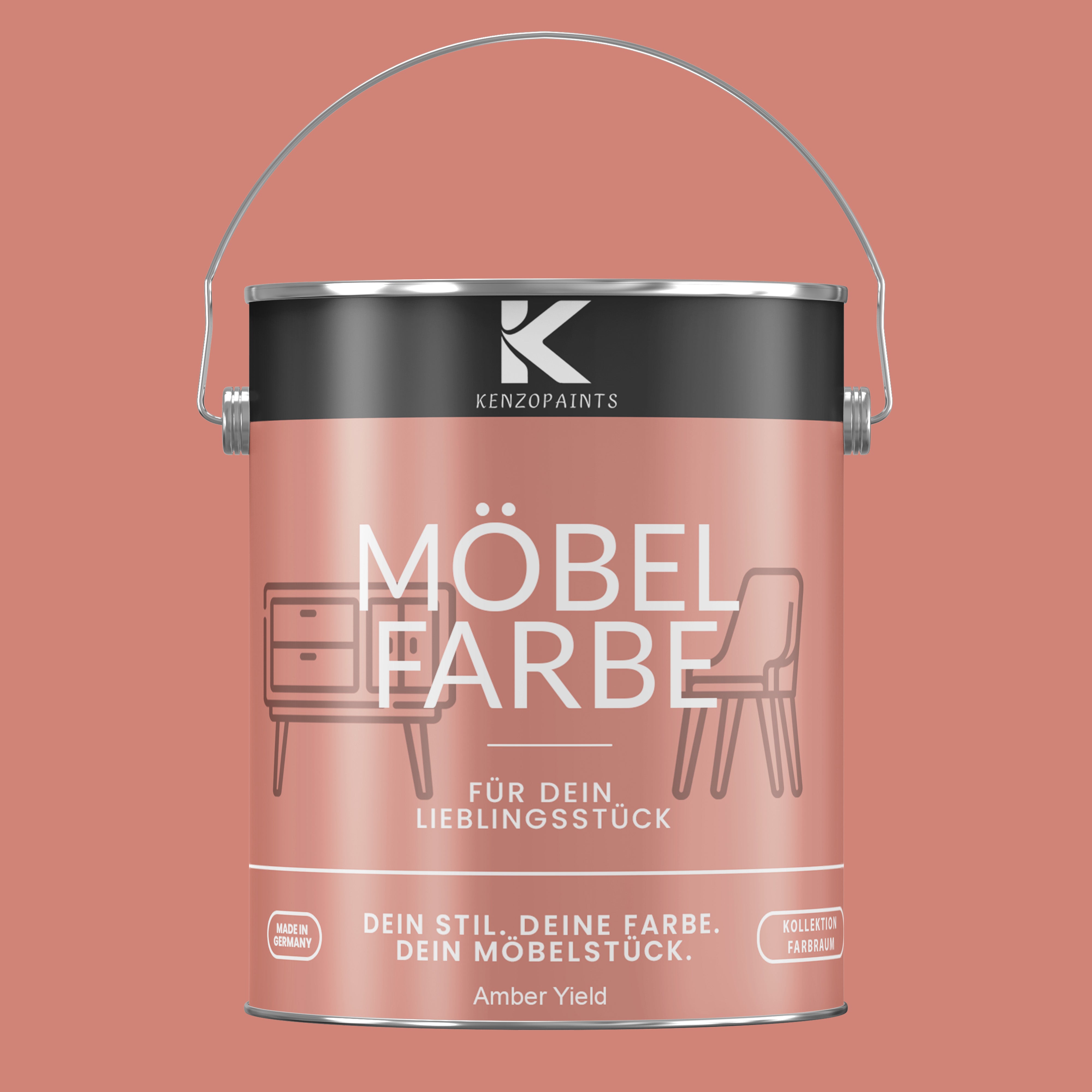 Kenzopaints Möbelfarbe Möbellack Buntlack Farbraum - 2,5Liter - Farbmanufaktur Contura Berkemeier - Farbmanufaktur Contura Berkemeier