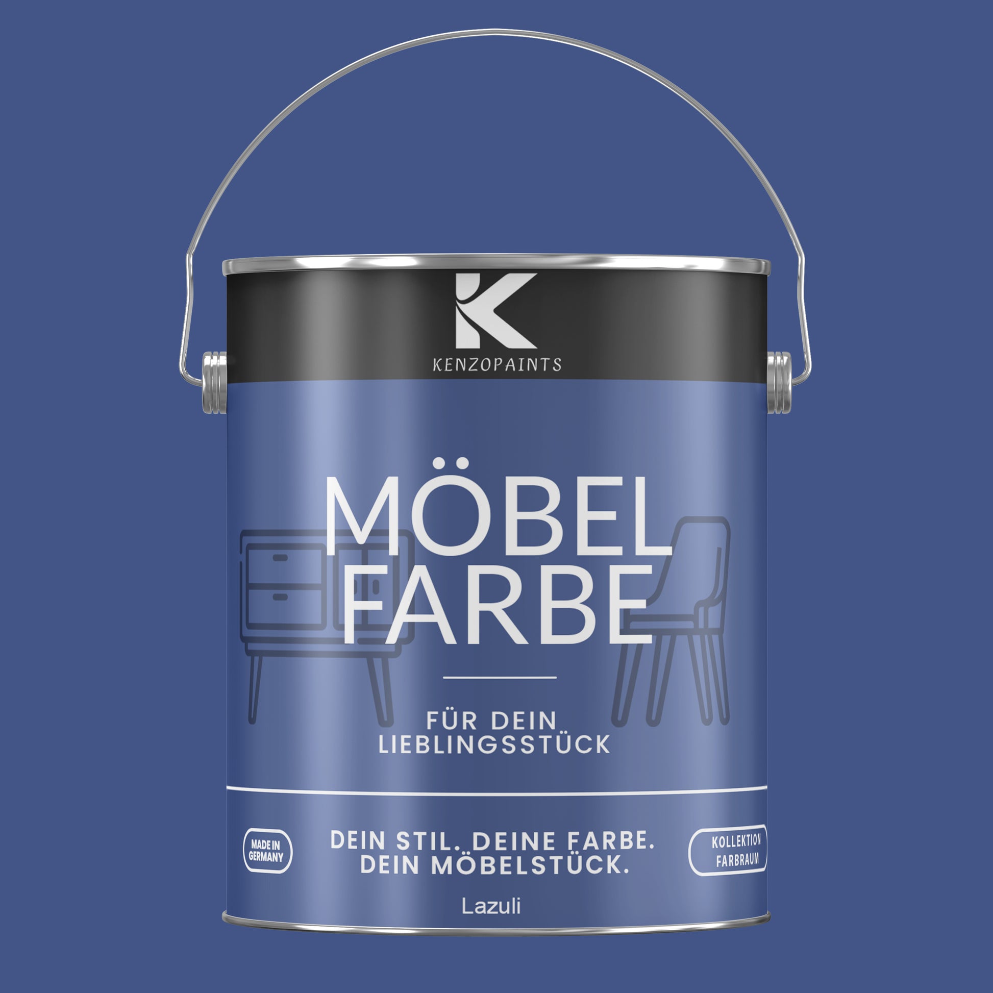 Kenzopaints Möbelfarbe Möbellack Buntlack Farbraum - 2,5Liter - Farbmanufaktur Contura Berkemeier - Farbmanufaktur Contura Berkemeier
