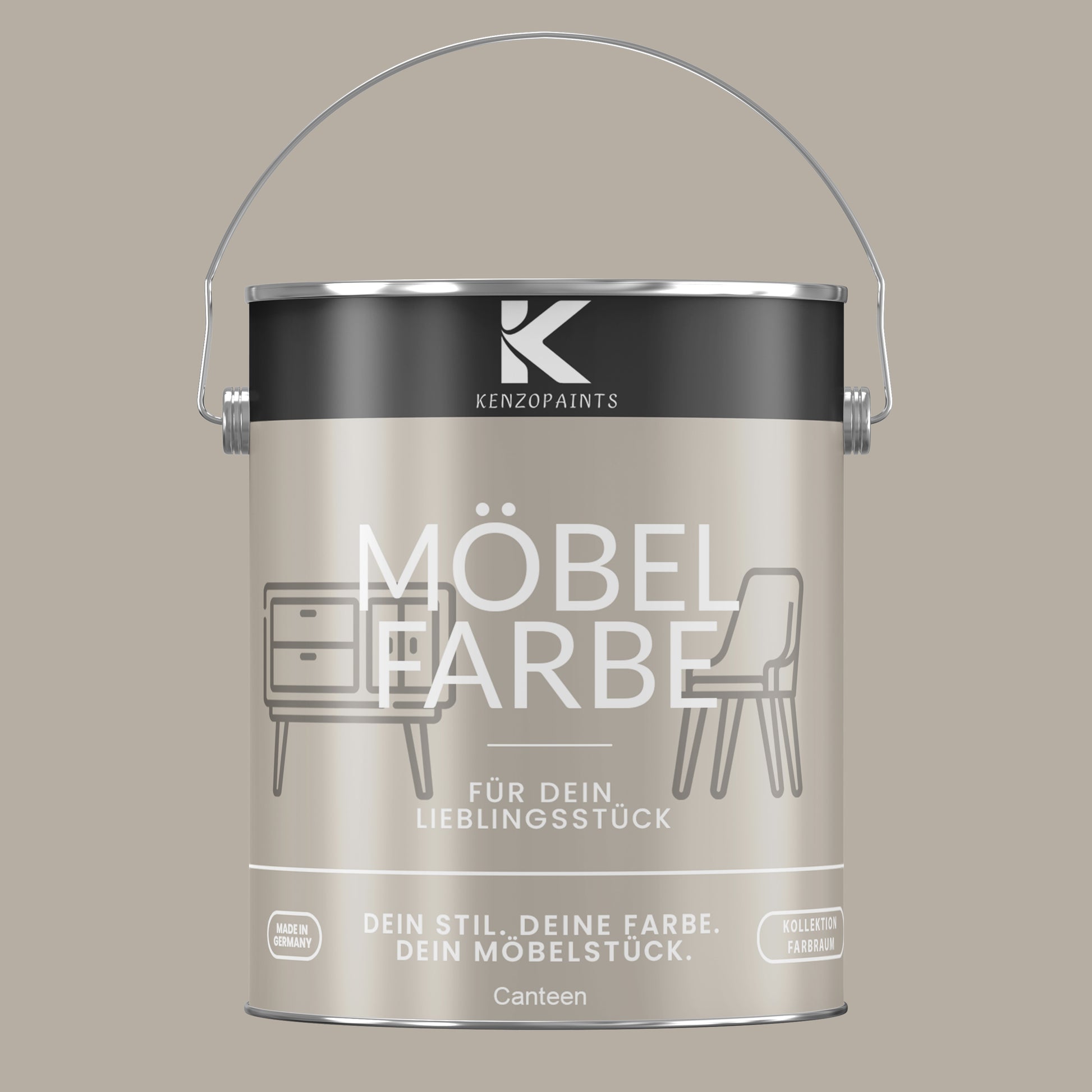 Kenzopaints Möbelfarbe Möbellack Buntlack Farbraum - 2,5Liter - Farbmanufaktur Contura Berkemeier - Farbmanufaktur Contura Berkemeier