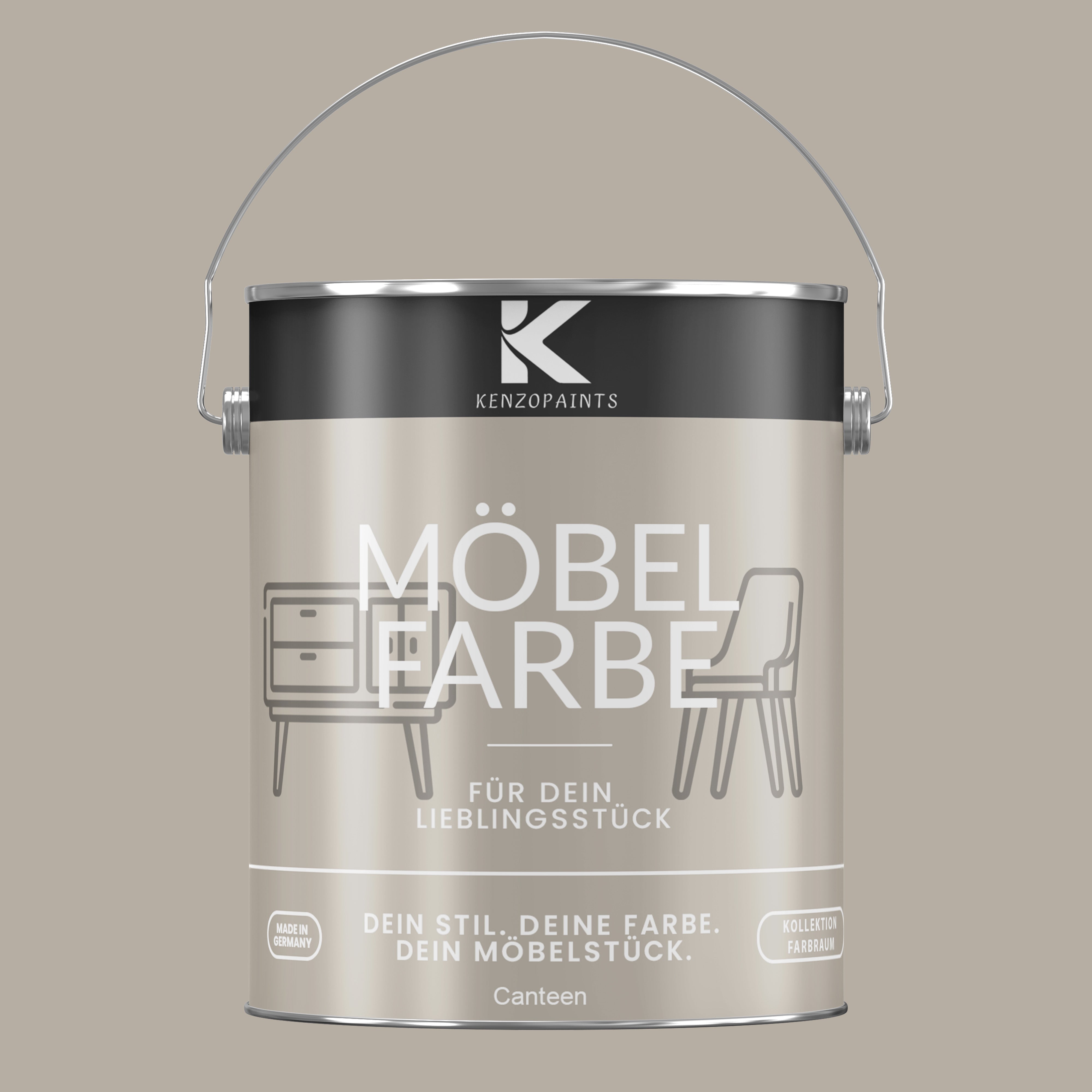 Kenzopaints Möbelfarbe Möbellack Buntlack Farbraum - 2,5Liter - Farbmanufaktur Contura Berkemeier - Farbmanufaktur Contura Berkemeier
